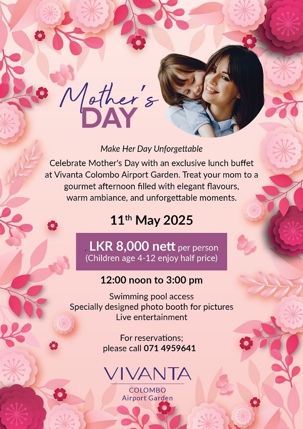 Celebrate Mothers Day 2025 at Vivanta Colombo Airport Garden | Exclusive Lunch Buffet